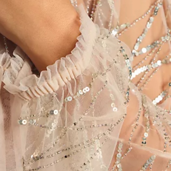 Brand New FOREVER THAT GIRL EMBELLISHED SHEER TOP - Picture 9 of 16